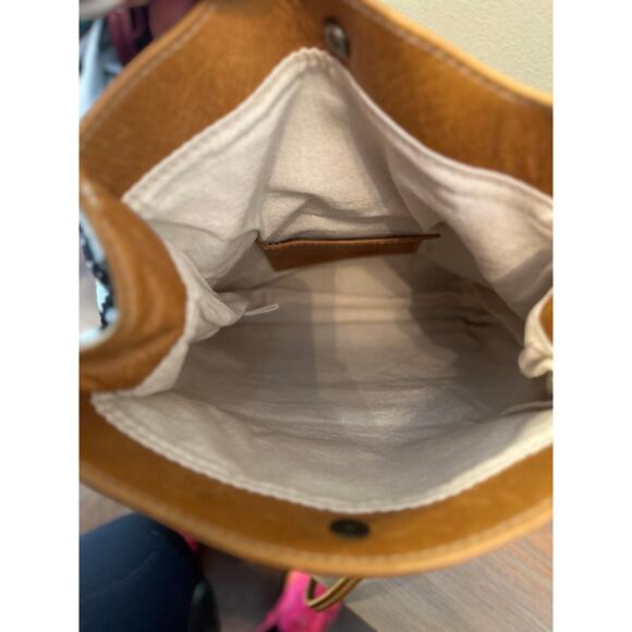 Ceri Hoover Bag Leather and Calf Hair Brown Python Print Clutch Crossbody Bag - Picture 8 of 15